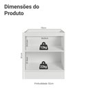 Ver imagem 2 de Balcão de Cozinha 70 cm 2 Portas (sem Tampo) Branco/Crema Vik Madesa