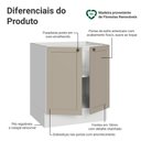 Ver imagem 3 de Balcão de Cozinha 70 cm 2 Portas (sem Tampo) Branco/Crema Vik Madesa