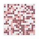 Ver imagem 1 de Pastilha de Vidro Cristal de 30cm x 30cm Rende Glass Mosaic Colorido/Vinho Real/Rosa Clara/Branco