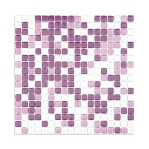 Pastilha de Vidro Cristal Miscelanea 30x30cm Glass Mosaic