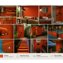 Ver imagem 5 de Pastilha de Vidro Fosca de 32cm x 32cm Rende Glass Mosaic Laranja