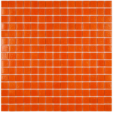 Pastilha de Vidro Fosca de 32cm x 32cm Rende Glass Mosaic Laranja