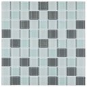 Ver imagem 1 de Pastilha de Vidro Miscelanea de 29cm x 29cm Rende Glass Mosaic Colorido/Cinza/Branco