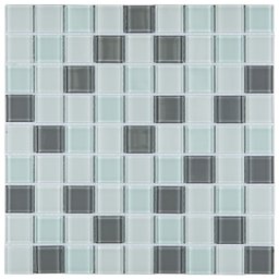 Kit Pastilha de Vidro Miscelanea com 11 Placas de 29cm x 29cm Rende 1m² Glass Mosaic  - 1