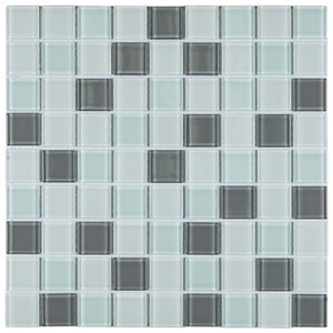 Kit Pastilha de Vidro Miscelanea com 11 Placas de 29cm x 29cm Rende 1m² Glass Mosaic 