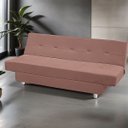 Ver imagem 2 de Sofá Cama Xangai 3 Lugares Veludo Reclinável 3 Estágios - Meu Estofado:rose