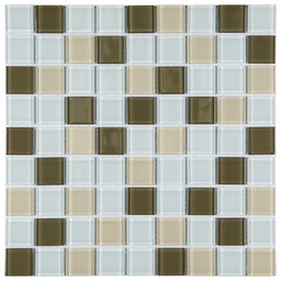 Kit Pastilha de Vidro Miscelanea com 11 Placas de 29cm X 29cm Rende 1m² Glass Mosaic - 1