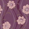 Papel de Parede Floral Roxo Moderno 10mx57cm PRI20G - 1