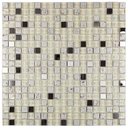Ver imagem 1 de Pastilha de Vidro e Metal de 31cm x 31cm Rende Glass Mosaic Branco