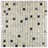 Pastilha de Vidro e Metal de 31cm X 31cm Rende  Glass Mosaic - 1