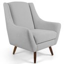 Ver imagem 4 de Kit 02 Poltronas Juliet Pés De Madeira C-315 Cinza Claro