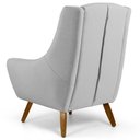 Ver imagem 3 de Kit 02 Poltronas Juliet Pés De Madeira C-315 Cinza Claro