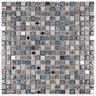 Pastilha de Vidro e Metal de 31cm X 31cm Rende  Glass Mosaic - 1