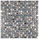 Ver imagem 1 de Pastilha de Vidro e Metal de 31cm x 31cm Rende Glass Mosaic Colorido/Cinza/Azul