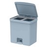 Lixeira Coleta Seletiva com Pedal para Cozinha 20L Trium Duplo Compartimento OU Azul Glacial - 1