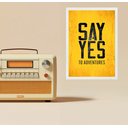 Ver imagem 1 de Quadro Decorativo Frase Aventura 45x34cm - com Vidro:moldura Branca