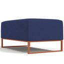 Ver imagem 6 de Kit 02 Puffs Decorativo Sala De Estar Cléo 90cm W01 Base Ferro Cobre Suede Azul Marinho - Lyam Decor