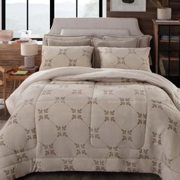 Edredom Coberdrom Queen Size Gigante Flannel Grosso Marroc - 1