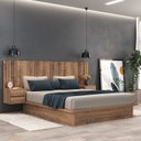 Ver imagem 1 de Cama Casal com Cabeceira 2 Mesa de Apoio 4 Gavetas 8281 Yescasa