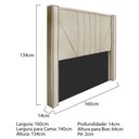 Ver imagem 4 de Kit Cabeceira E Calçadeira Baú Casal 140cm Corano Bege