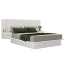 Ver imagem 2 de Cama Casal com Cabeceira 2 Mesa de Apoio 4 Gavetas 8281 Yescasa Branco