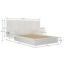 Ver imagem 3 de Cama Casal com Cabeceira 2 Mesa de Apoio 4 Gavetas 8281 Yescasa Branco
