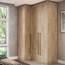 Ver imagem 1 de Guarda Roupa Modulado Canto Reto 3 Portas MDF Lótus