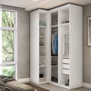 Ver imagem 3 de Guarda Roupa Modulado Canto Reto 3 Portas MDF Lótus