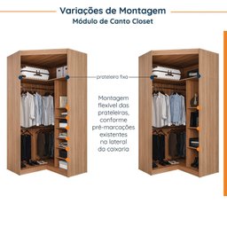 Guarda Roupa Modulado de Canto 10 Portas e 2 Mesas de Cabeceira Hera CabeCasa MadeiraOriginals - 11 Guarda Roupa Modulado de Canto 10 Portas e 2 Mesas de Cabeceira Hera CabeCasa MadeiraOriginals - 11