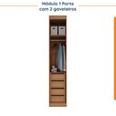 Ver imagem 7 de Guarda Roupa Modulado de Canto 10 Portas e 2 Mesas de Cabeceira Hera CabeCasa MadeiraOriginals