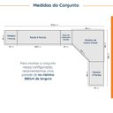 Ver imagem 4 de Guarda Roupa Modulado de Canto 10 Portas e 1 Mesa de Cabeceira Hera CabeCasa MadeiraOriginals Marrom/Louro/Algodão