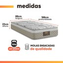 Ver imagem 2 de Cama Box Baú Solteiro Cristal Molas Ensacadas 88x188x64cm