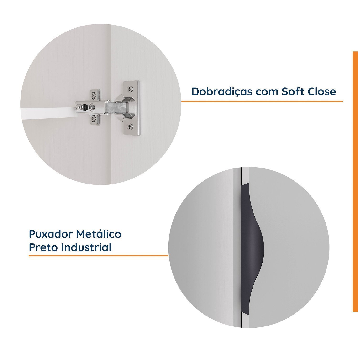 Guarda Roupa Modulado de Canto 5 Portas 3 Peças Hera CabeCasa MadeiraMadeira - 14