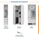 Ver imagem 3 de Guarda-Roupa Planejado 5 Portas 8 Gavetas CabeCasa MadeiraOriginals Branca Algodão/Louro Hera