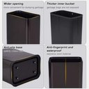 Ver imagem 7 de Lixeira 10l sem Tampa Inox Preta Cesto Luxo Black