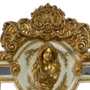 Ver imagem 4 de Espelho Clássico Retangular Dourado a:211 L:109 P:7cm para Parede e Chão