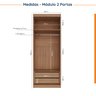 Guarda Roupa Modulado de Canto 5 Portas 3 Peças Hera CabeCasa MadeiraOriginals - 10