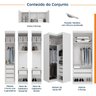 Guarda Roupa Modulado de Casal 12 Portas 6 Peças 2 Mesas de Cabeceira Hera CabeCasa MadeiraOriginals - 3