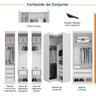 Guarda Roupa Modulado de Casal 12 Portas 6 Peças 2 Mesas de Cabeceira Hera CabeCasa MadeiraOriginals - 3