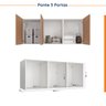 Guarda Roupa Modulado de Casal 12 Portas 6 Peças 2 Mesas de Cabeceira Hera CabeCasa MadeiraOriginals - 15
