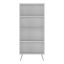 Ver imagem 4 de Cristaleira com 2 Portas de Vidro Retrô 68cm Urban Multimóveis Mp6040 Branco