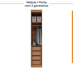 Guarda Roupa Modulado de Casal 12 Portas 6 Peças 2 Mesas de Cabeceira Hera CabeCasa MadeiraMadeira - 7