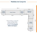 Ver imagem 4 de Guarda Roupa Modulado de Casal 12 Portas 6 Peças 2 Mesas de Cabeceira Hera CabeCasa MadeiraOriginals Marrom/Louro/Algodão