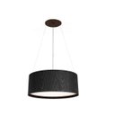 Ver imagem 1 de Lustre Pendente Madeira Redondo Preto 35cm - Preto