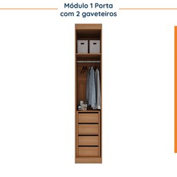 Guarda Roupa Modulado de Casal 12 Portas 6 Peças 2 Mesas de Cabeceira Hera CabeCasa MadeiraMadeira - 7