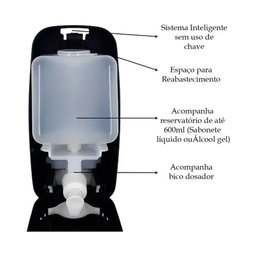 Saboneteira Dispenser Sabonete Liquido Compacta Invoq - 2