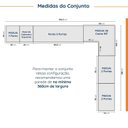 Ver imagem 4 de Guarda Roupa Modulado de Canto 12 Portas 6 Peças 1 Mesa de Cabeceira Hera CabeCasa MadeiraOriginals Branco/Algodão
