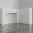 Ver imagem 6 de Guarda Roupa Modulado de Canto 12 Portas 6 Peças 1 Mesa de Cabeceira Hera CabeCasa MadeiraOriginals