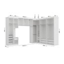 Ver imagem 5 de Guarda Roupa Modulado de Canto 12 Portas 6 Peças 1 Mesa de Cabeceira Hera CabeCasa MadeiraOriginals