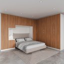 Ver imagem 1 de Guarda Roupa Modulado de Canto 12 Portas 6 Peças 1 Mesa de Cabeceira Hera CabeCasa MadeiraOriginals Branco/Algodão/Louro